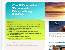 Tablet Screenshot of californiatravelnursingjobs.com